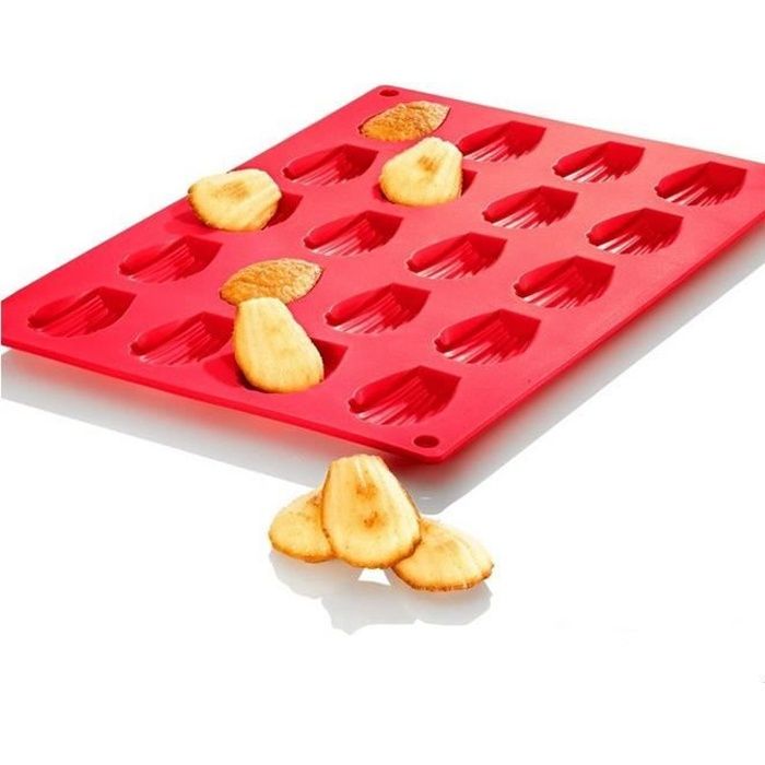 Moule à 20 Madeleines- Moule Madeleine en Silicone /Moule pour 20 Minis Madeleine cake