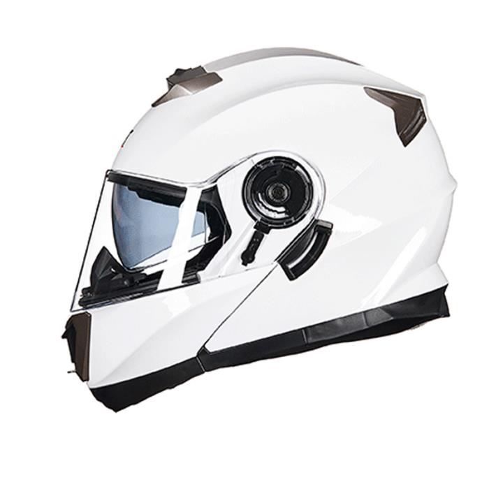 Casque Moto Unisexe de Marque luxe Casque moto Double lentille de anti-poussière casque Moto intégral de la personnalité
