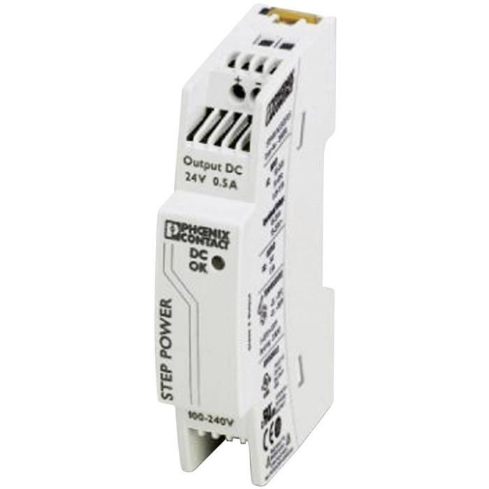 Bloc d'alimentation à découpage pour rails DIN 24 V/DC / 0,5 A / 18 W Phoenix Contact STEP-PS/1AC/24DC/0.5