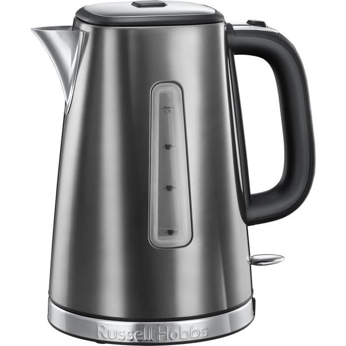 RUSSELL HOBBS 23211-70 Bouilloire Electrique 1.7L Luna, Ébullition Rapide, Niveau Eau Visible, Ouverture Facile - Gris