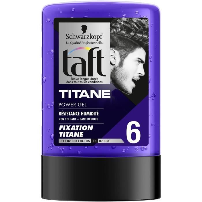 SCHWARZKOPF Taft - Gel Cheveux coiffant - Power Gel Titane - Flacon 300 ml