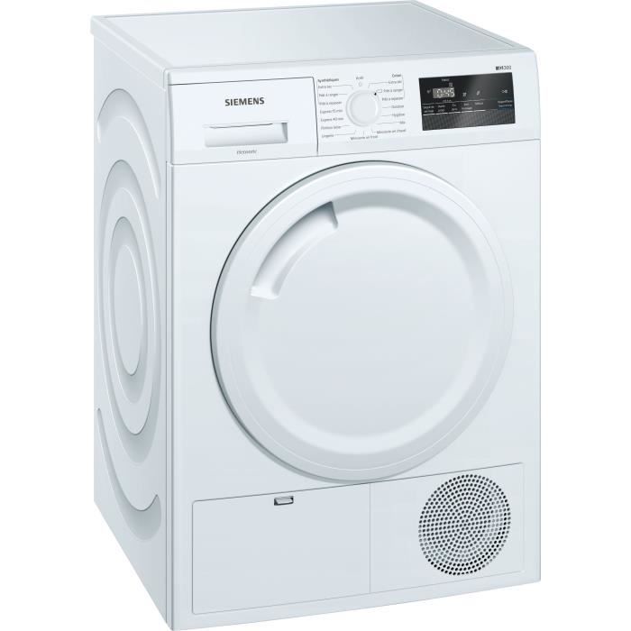 Sèche-linge à condensation SIEMENS WT43N207FF - 7 kg - Moteur induction - Blanc