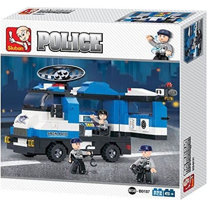 Briques Compatibles Lego - Construction - Police - Le Camion Radar De Police - Sluban