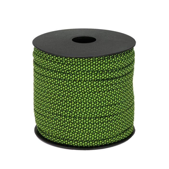 Moocy Camping Paracord 4Mm 50 MèTres 7 Brins Corde Parapluie pour Escalade en Plein Air Survie RandonnéE Corde à Linge Vert