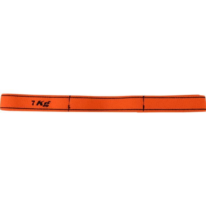 Bande élastique fitness force 7 - orange/noir - TU