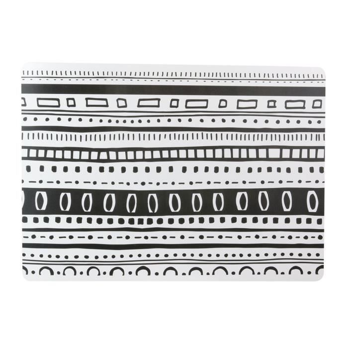 Set de table ethnique Ethnical - L. 42 x l. 32 cm - Noir