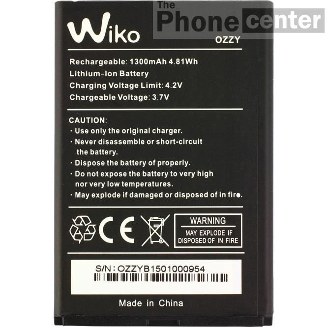 Batterie D'origine pour Wiko Ozzy, 1300mAh, Bulk