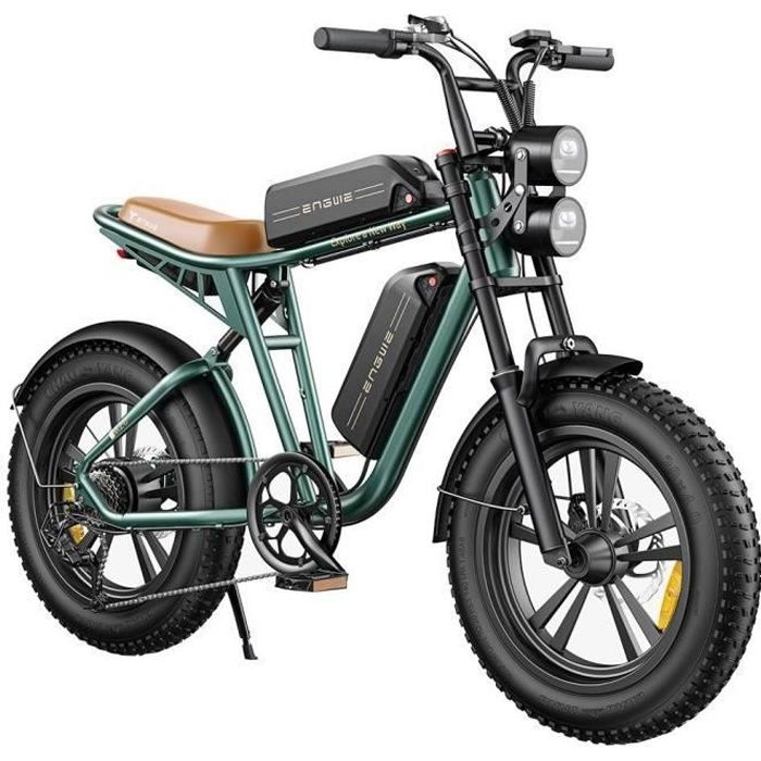 ENGWE M20 2*13Ah Batteries 20*4.0 Pouces Pneus 750W Moteur Brushless 45km/h Vitesse Max Freins à Disque Avant et Arrière