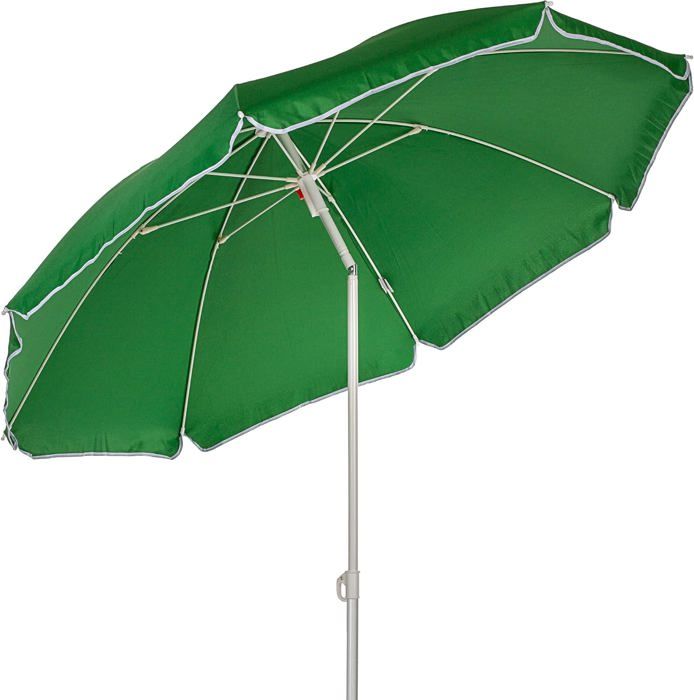Parasol Demi Jardin VidaXL 294cm Avec LED - Mât Alu, Manivelle, Largeur 150cm - Pour Terrasse Et Balcon