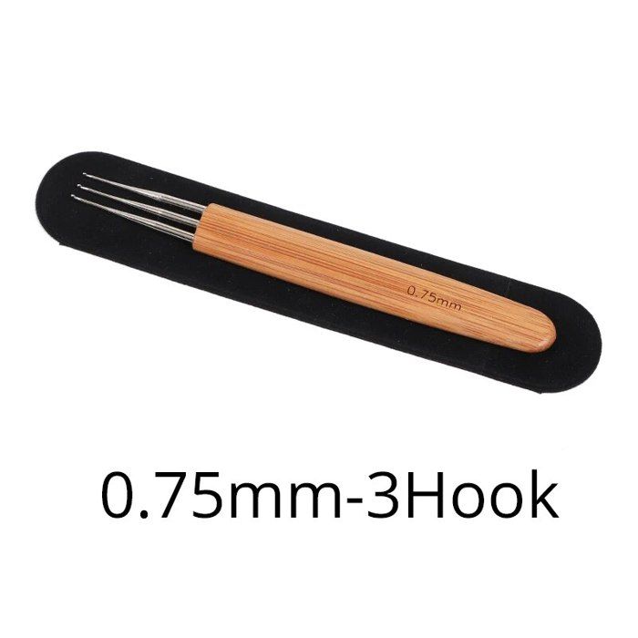 Lot De 8 Crochets à Dreadlocks AUGSUN | Aiguilles Tissage Cheveux | Manche Bambou | Pour Tresses Et Dreadlocks
