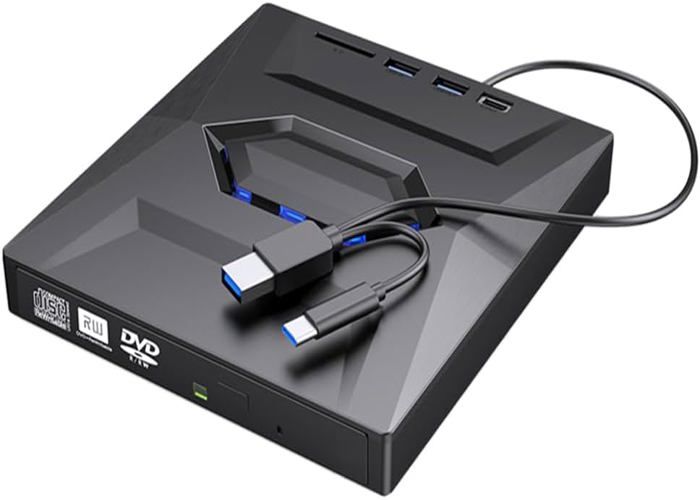 Graveur De Cd Dvd Externe Graveur Cd Et Lecteur Dvd Type C Usb3.0 ...