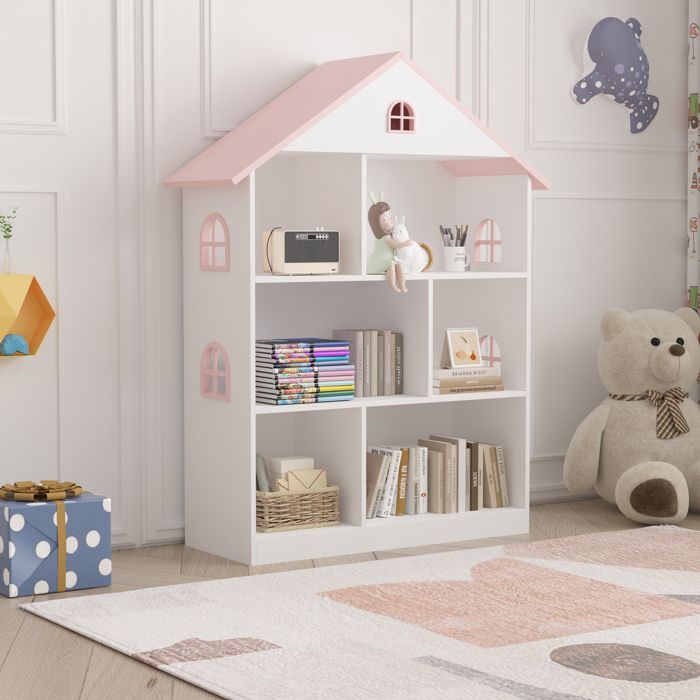 Bibliothèque pour enfants Vipsali 107 x 83 x 30 cm blanc