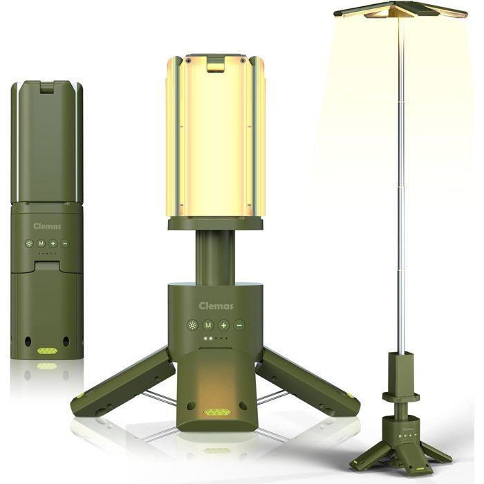 Lampe de camping - Clemas - Rechargeable 14000 mAh - Étanche - 6000 lumens - Télescopique