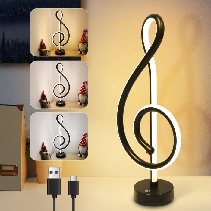 Lampe de table - NETTLIFE - LED tactile sans fil - Rechargeable USB - Intensité variable - Blanc chaud 3000K