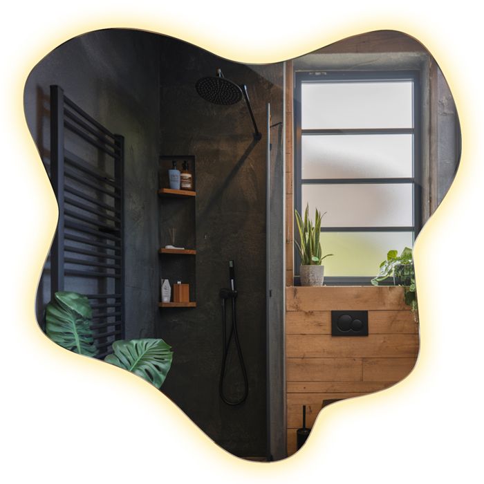 Miroir Décoratif Forme Irrégulière, Élégance Contemporaine Pour Chambre Ou Entree 40x90 Cm 95796507
