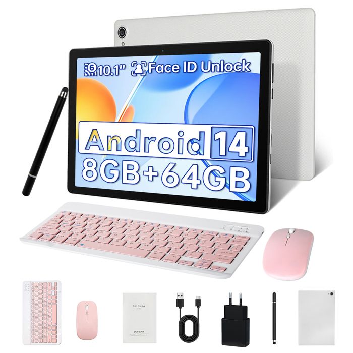 TABLETTE TACTILE - KOTSREN - 10.1 - Android 14 - 8 Go RAM - 64 Go (ext. 1 To)