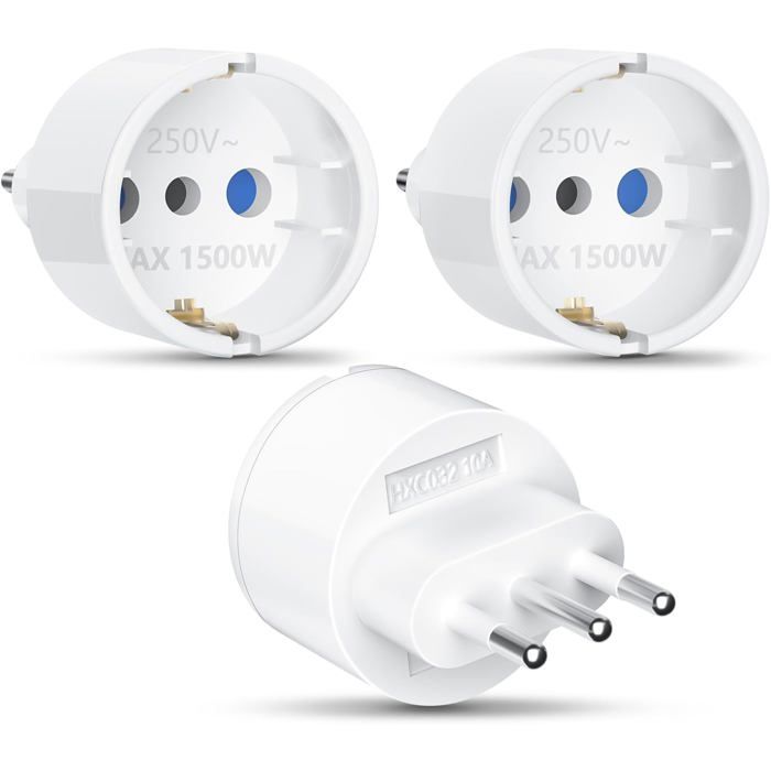 Pack De 3 Adaptateurs De Voyage Italie - DE Vers IT - Marque Oliveria - Neuf