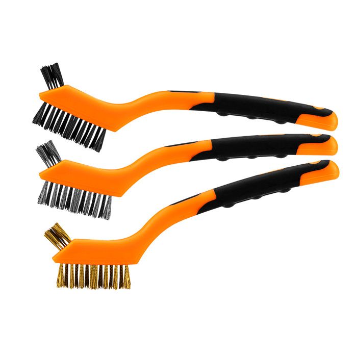Ensemble De Mini Brosses Métalliques, 3 Pièces, Acier, Laiton, Nylon, Nettoyage, Polissage, Détail, Brosse Métallique Antirouille