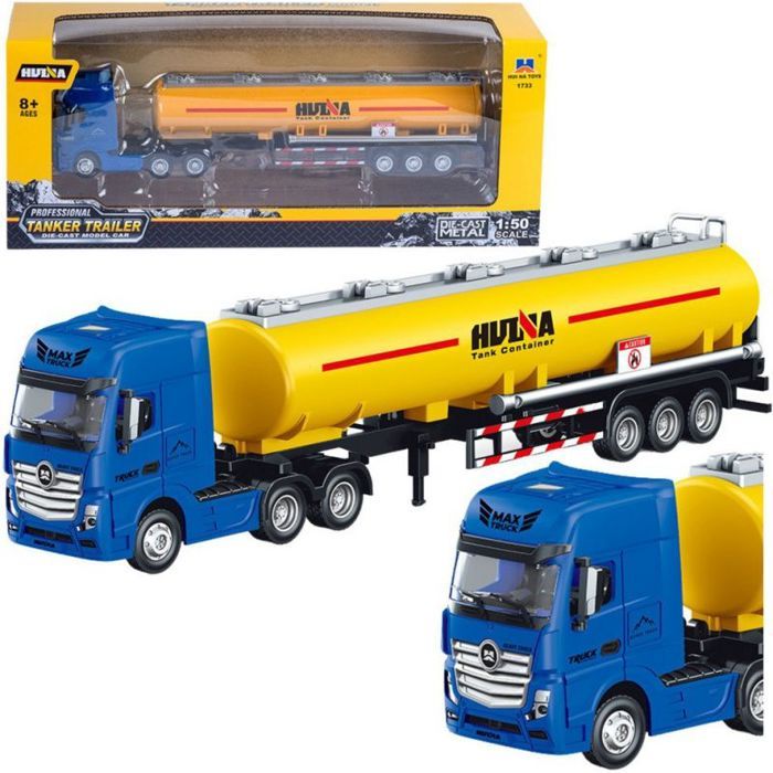 Camion-citerne - HUINA - 1:50 - Métal - Jaune - Mixte