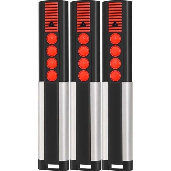 Télécommande douverture de porte de garage - 4020 TX03-868-4 - 868 MHz - 4 canaux - Lot de 3