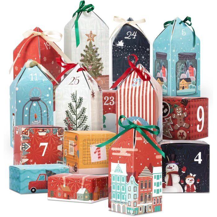 PANSHAN Calendrier De L'Avent à 24 Jouets En Caoutchouc Souple Pour Enfants Animaux Kawaii Amz B08czbprzm