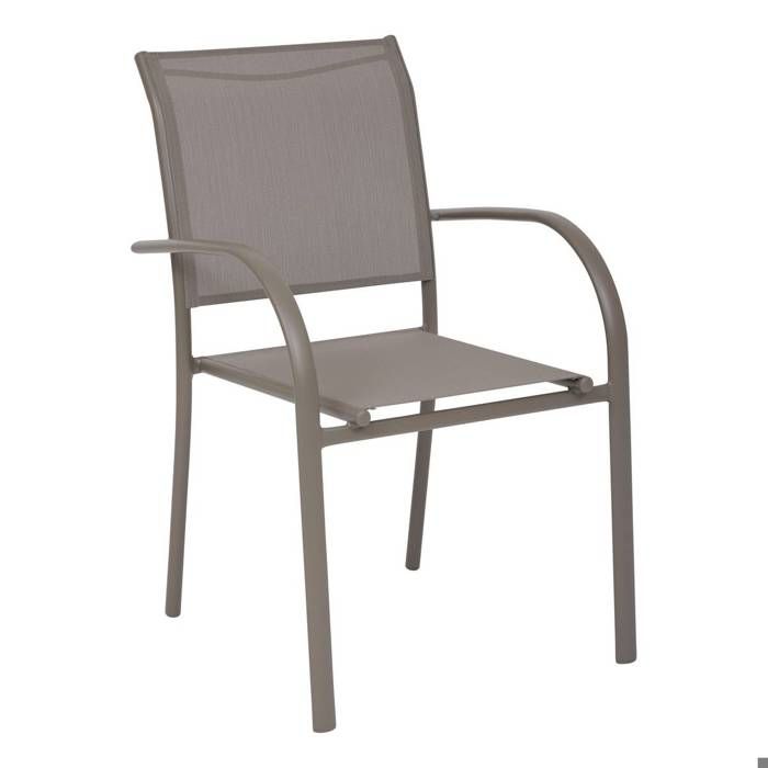 Fauteuil de jardin Piazza empilable noisette - Hespéride
