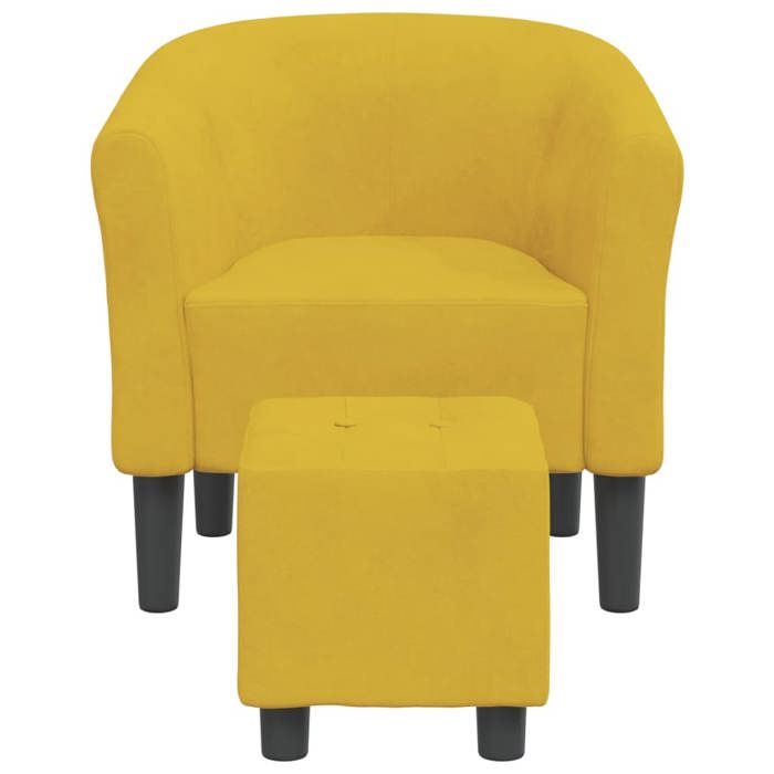 Jaune 1 PC Fauteuil dappoint - SOlOMON - Chaise cabriolet - Pour salon - avec repose-pied - jaune velours FF3018 Jaune 1 PC Fauteuil dappoint - SOlOMON - Chaise cabriolet - Pour salon - avec repose-pied - jaune velours FF3018