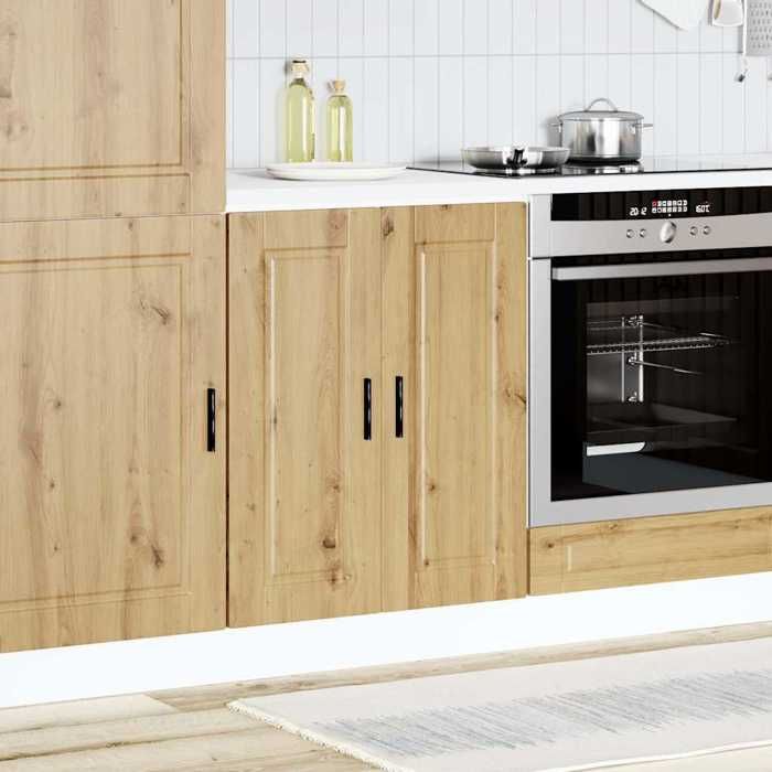 Hot Sale®Cabinet de cuisine(1 pcs) Armoire/Vitrine/Placard - SARAZYJ - meuble de cuisine - Porto chêne artisanal bois dingénierie -
