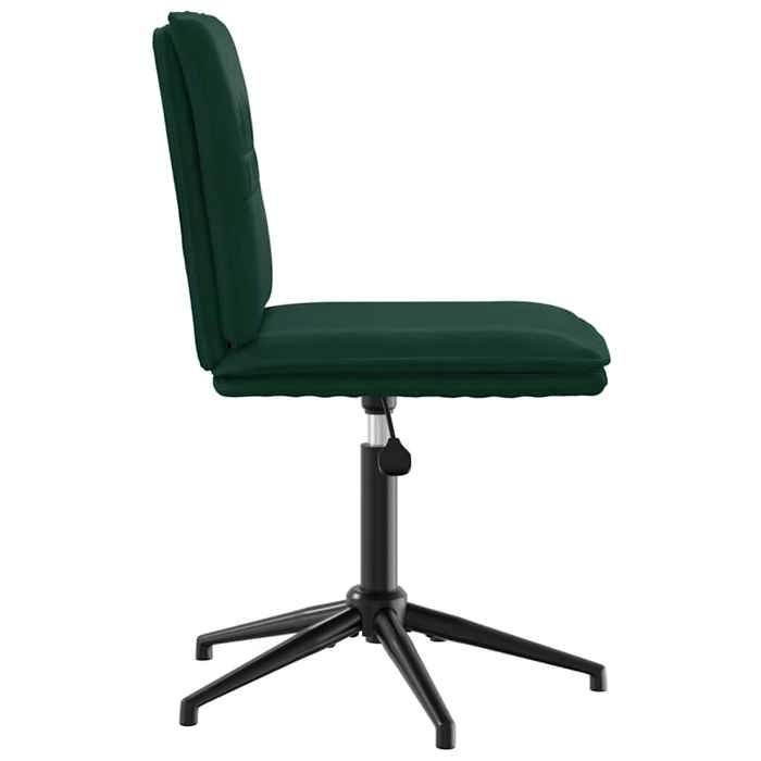 Chaise repas(1 pc) - Vert foncé - Chaise de salle à manger - 1 personne - Vert foncé Velours 44x50x(74-84) cm F4564