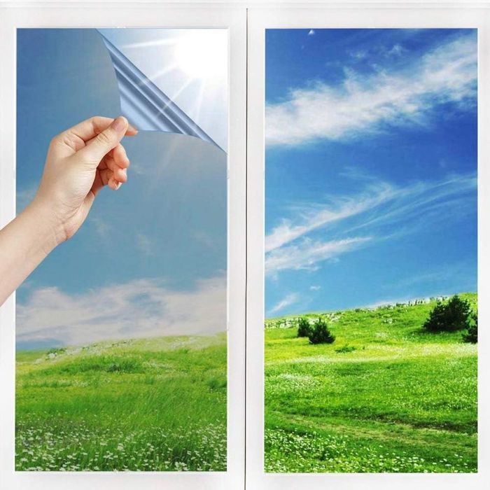 Film miroir anti-chaleur & anti-regard – contrôle thermique pour fenêtres maison/bureau 60x400 cm argent