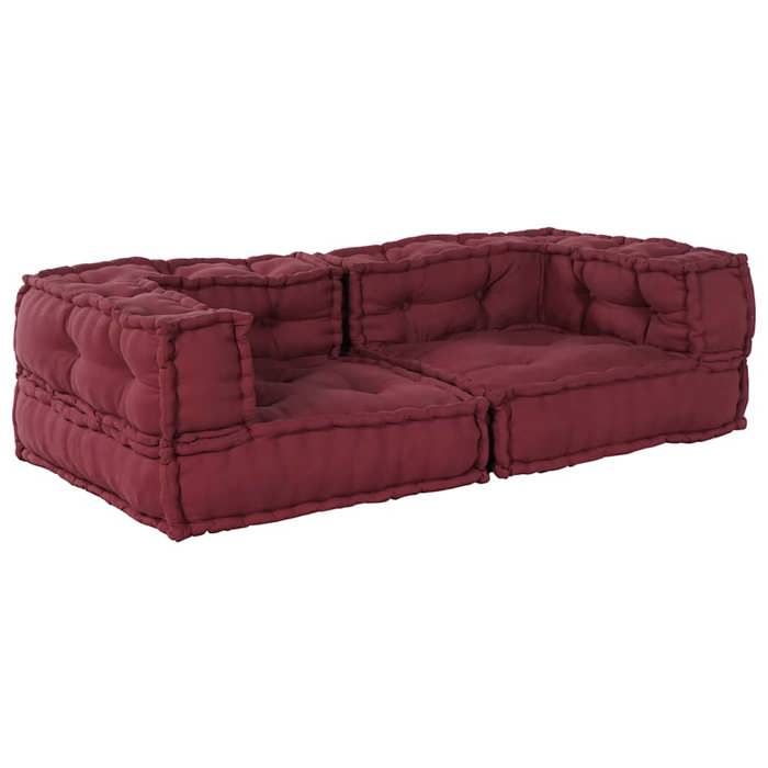 Canapé modulaire 2 places 140x70x36 - Solide&Luxe - galette chaise jardin - Tissu - Marron - 140 x 70 x 36 cm（31678）