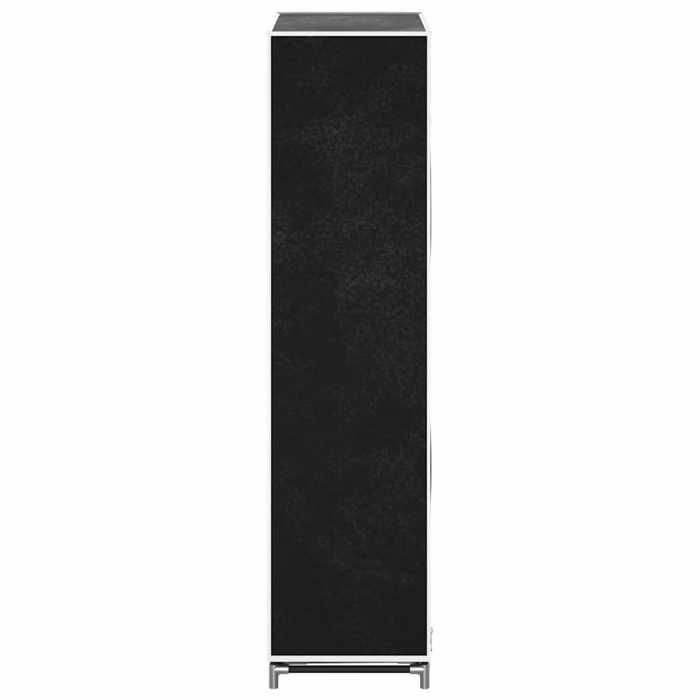 Armoire à chaussures avec housse 58 x 28 x 106 cm Tissu Noir_2 ans garantie_83672