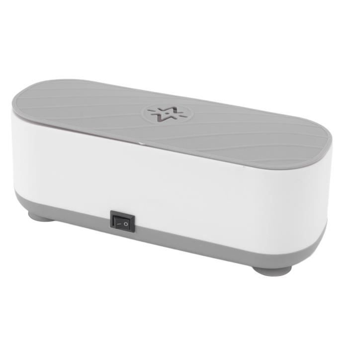 Nettoyeur à Ultrasons Portable 42kHz Avec Lumière UV - Pour Bijoux, Prothèses Dentaires, Lunettes