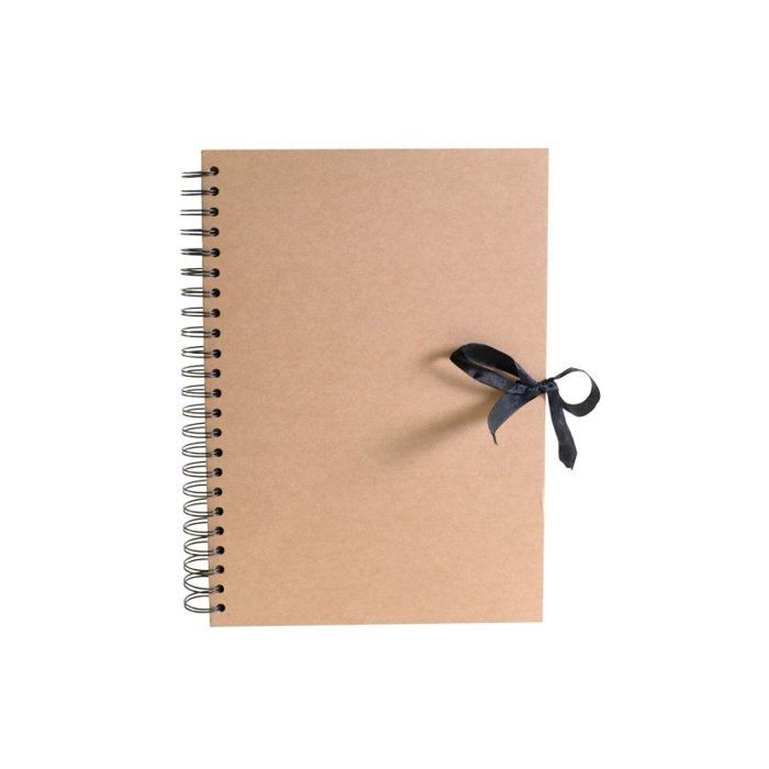 Álbum Scrapbooking Kraft A6 - Con Anillas, 40 Hojas Blancas, Ideal Para Proyectos De Manualidades Y Diarios