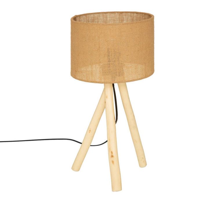 Lampe à poser trépied bois Seav Atmosphera