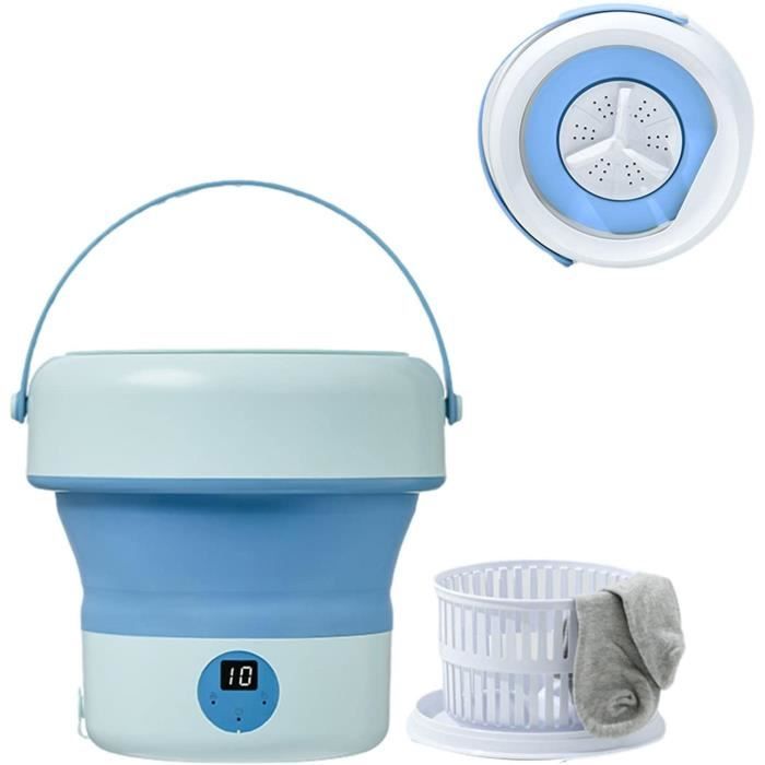 Mini Machine à Laver Portable LAMA 10L Avec Essoreuse - Pliable, 60W, Pour Camping, Sous-vêtements, Vêtements Bébé - 10