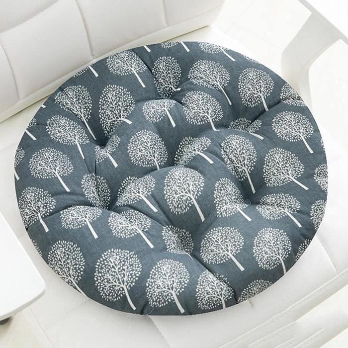 Lot 2 Coussins Siège Ronds Peluche Épais 40cm 50cm - Intérieur Extérieur Jardin Chaise