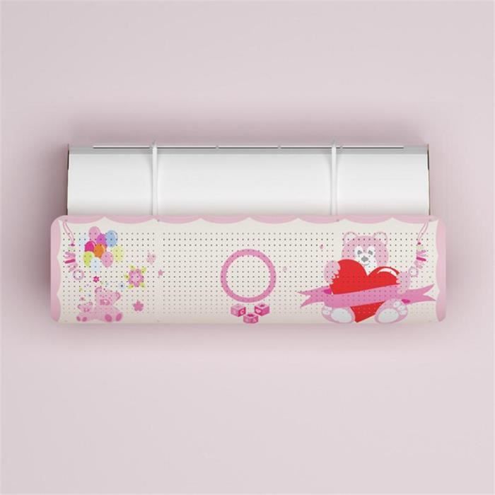 Housse De Protection Pour Climatiseur Mural - Taille Ajustable 80-103cm, 100% Polyester, Anti-poussière Et Décoration Murale (Beige) - 4
