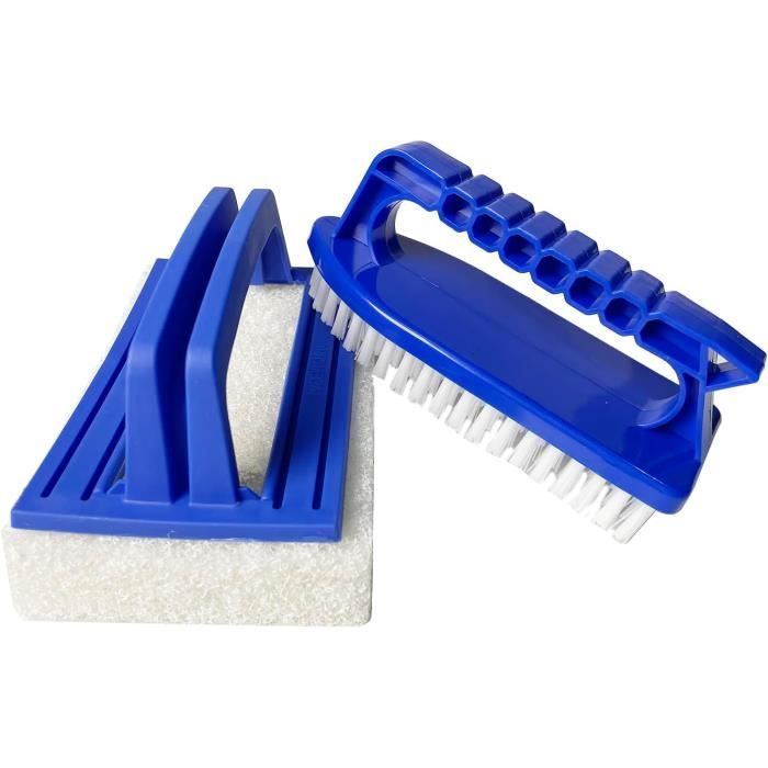 Lot De 2 Éponges/Brosses De Nettoyage Pour Piscine - Poignée Ergonomique - Pour Piscine, Salle De Bain, Cuisine