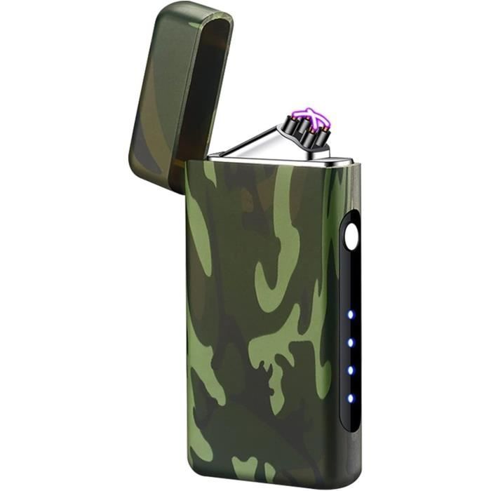 Briquet électrique USB YOZWOO - Arc Plasma Coupe-vent - Rechargeable - Sans Flamme - Pour Camping, Bougies