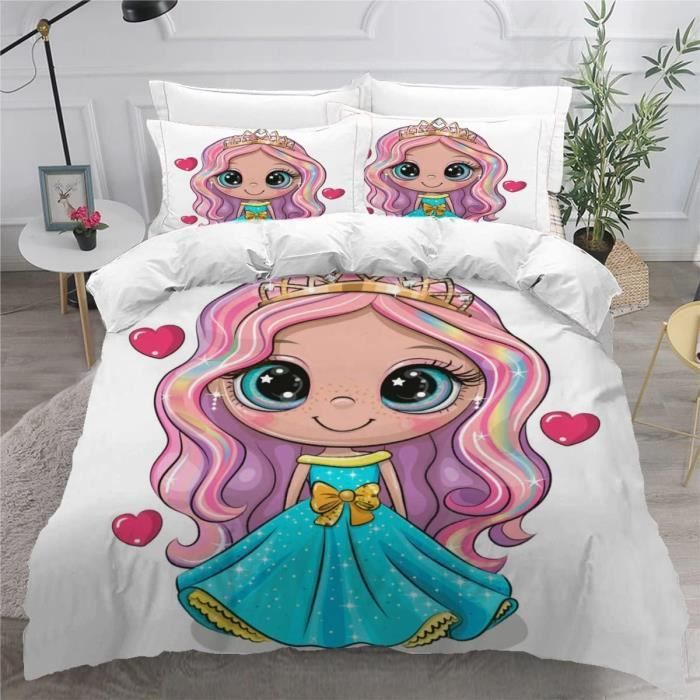 Housse De Couette 140x200 + Taie D'oreiller 65x65 Motif Attrape-Rêves - Microfibre Polyester, Pour Fille, Enfant, Ado