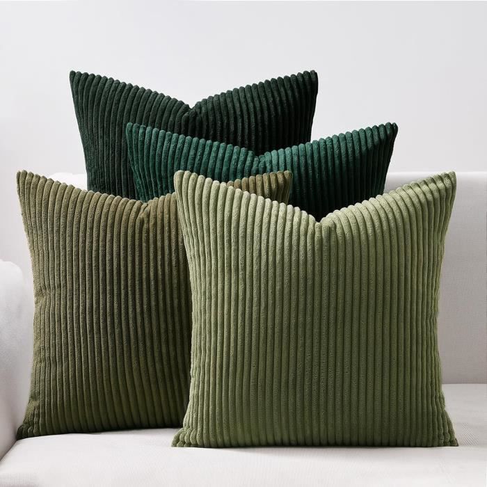 Housses De Coussin 45x45 Cm Lot De 2 - Double Face Peluche Et Velours, Doux Et Décoratif Pour Canapé, Lit, Salon