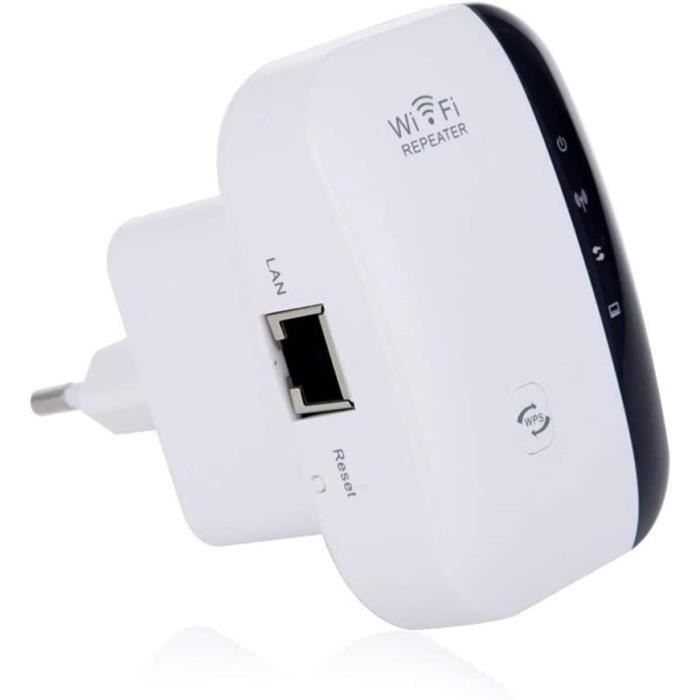 Amplificateur Wi-Fi 300 Mbit/s 2,4 GHz - Portée 50m, Installation Facile, Compatible WPA2 - Pour Maison/bureau
