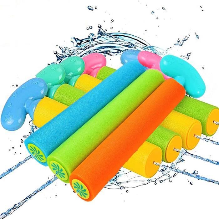 Lot De 6 Pistolets à Eau En Mousse CZMAO - Pour Enfants - Jeu Extérieur Été - Léger Et Sûr - 6 Couleurs