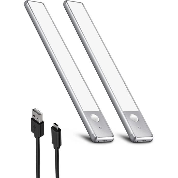 Réglette placard LED détection, rechargeable USB, L.30 cm, blanc INSPIRE  Dudo
