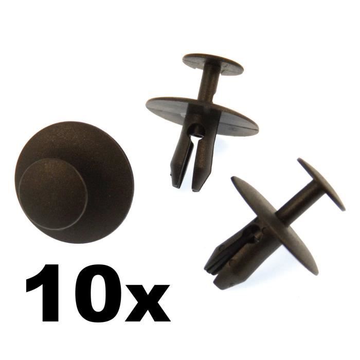 10x Voiture Universel Plastique Rivets Garniture Porte Pare-chocs Fender Fastener Clips M6 6 mm