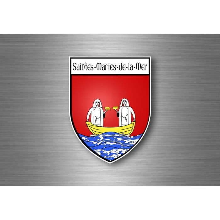 fanion mini drapeau pays voiture souvenir blason france ste maries de la mer
