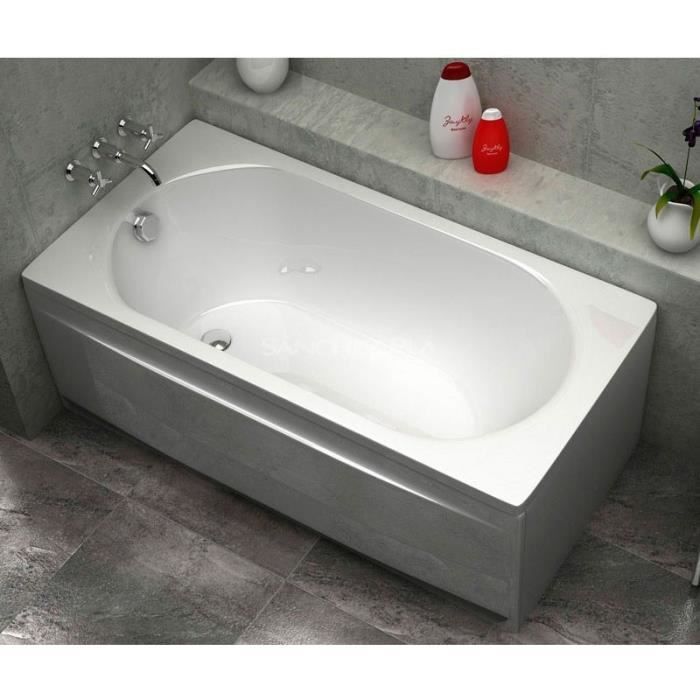 Baignoire Acrylique Droite 160x75 Sanycces Blanc Cdiscount Bricolage