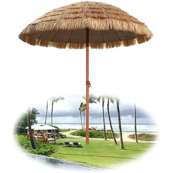 Parasol Hawaïen 2m, Parasol de Jardin Inclinable, Parasol Exotique