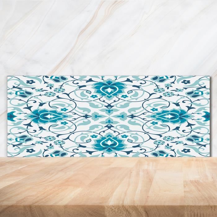 Tulup Panneaux De Cuisine Sur Verre - 100x70 - Champ De Lavande